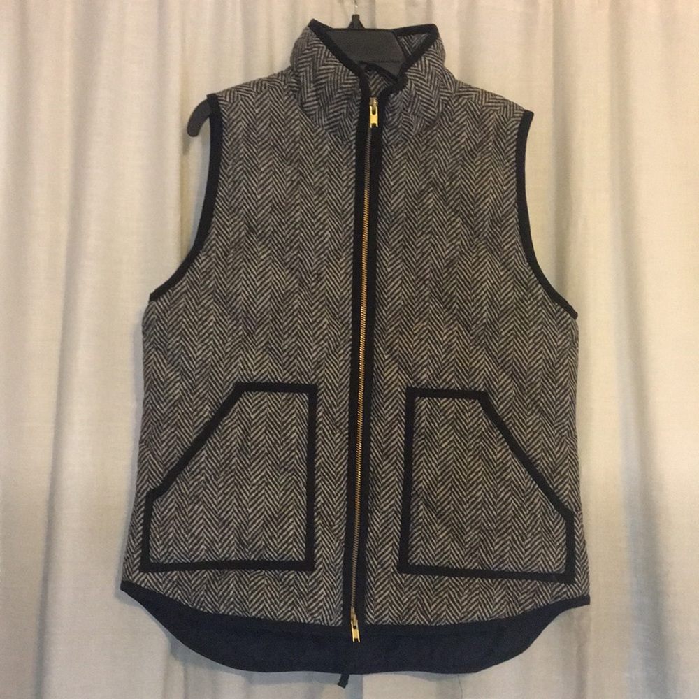 J. Crew Factory Excursion Puffer Herringbone Vest